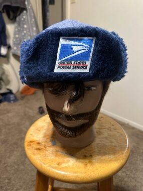 Vintage USPS mailman “triple blue” hat 2025
